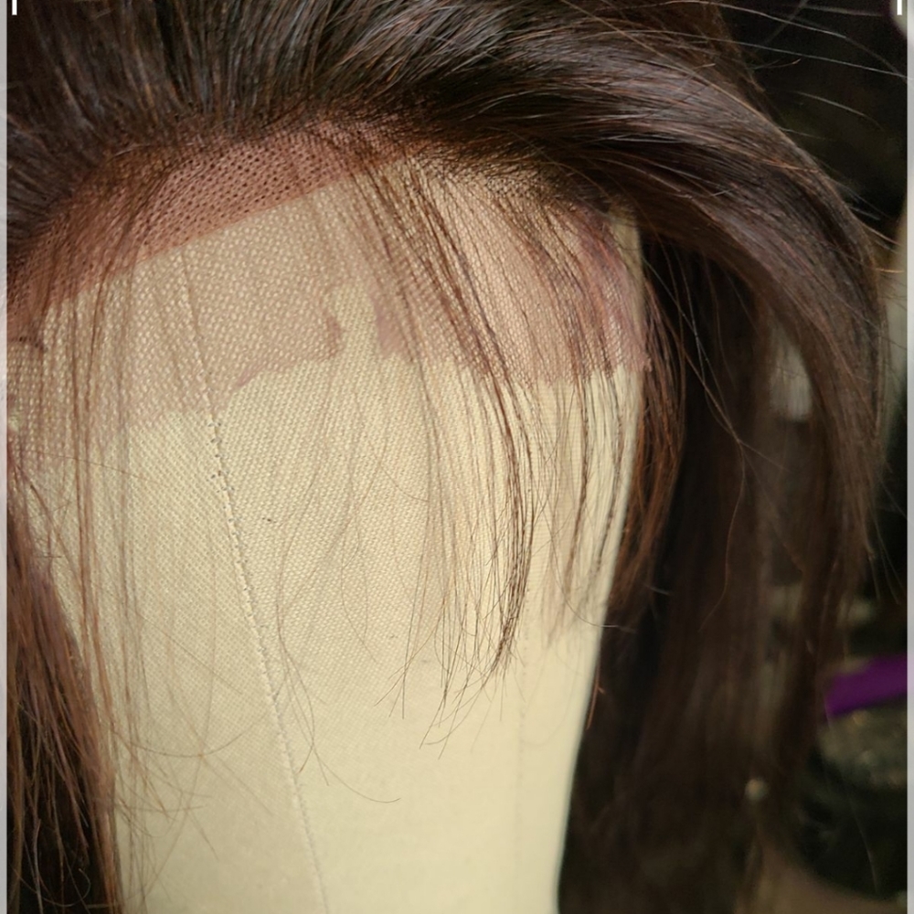 Homemade lace Front wig human hair